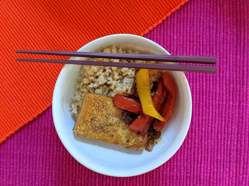 receta Tofu De Sésamo Fácil Con Verduras Teriyaki