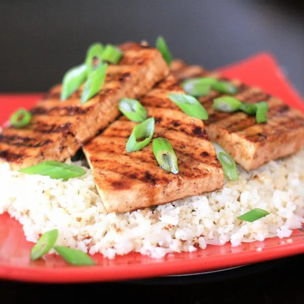 recetas Tofu Teriyaki A La Parrilla Con Arroz De Coliflor Asado