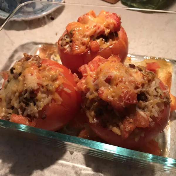 receta Tomates Rellenos De Lentejas