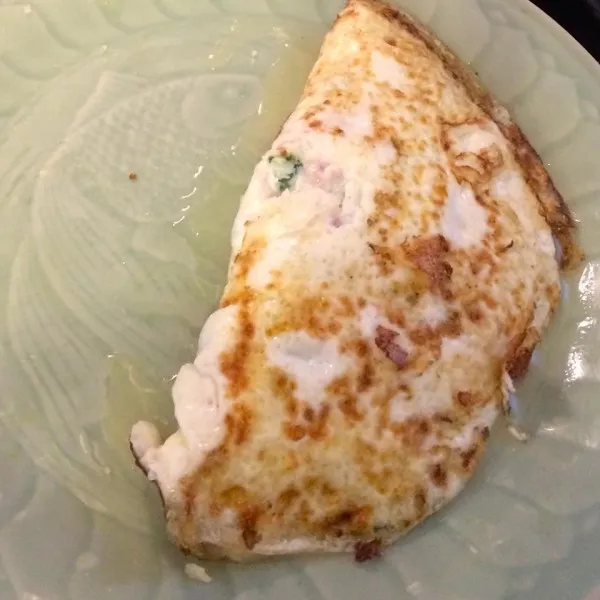 receta Omelette aux Blancs d'Oeufs Oeuf au Jambon et Épinards Épicés