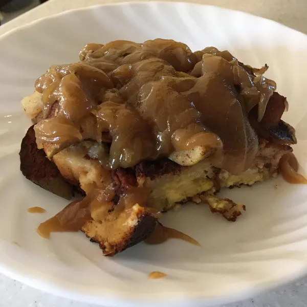 receta Toast Baked French with Caramel and Apple