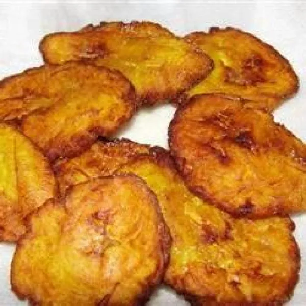 receta Tostones (plantains frits)