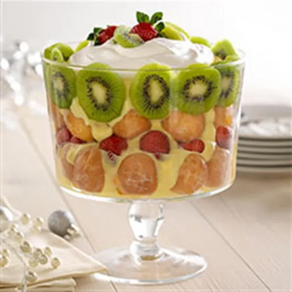 receta Trifle Navideño De Fresa Y Kiwi