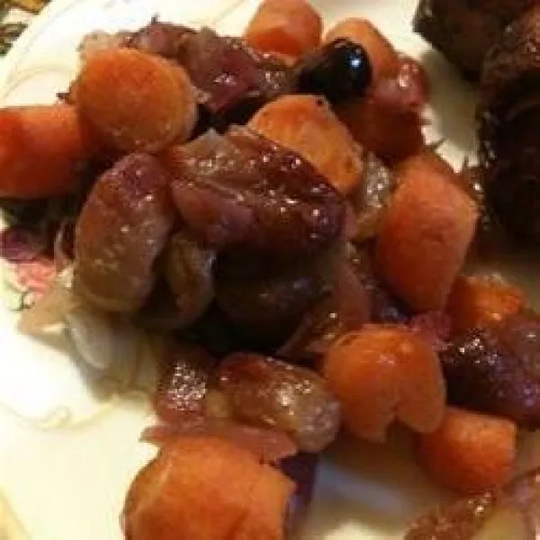 receta Raisins et carottes rôtis