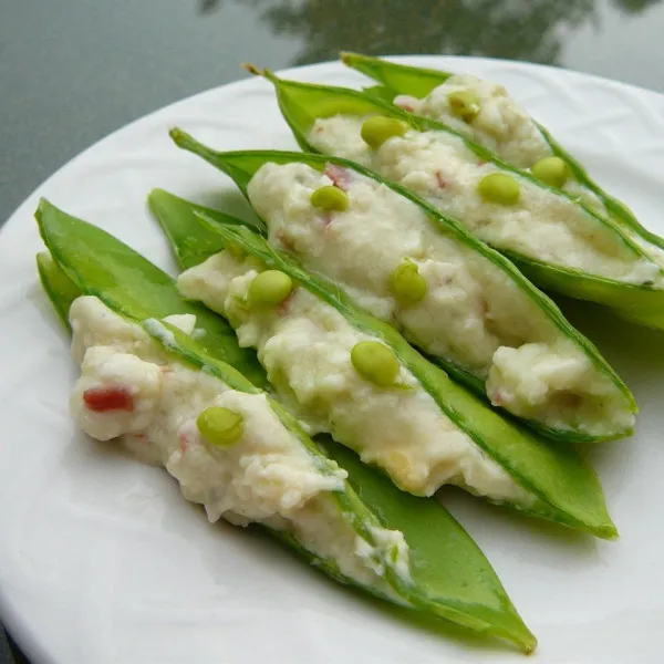 recetas Vainas De Guisantes Rellenas