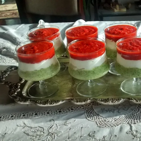 receta Verrines De Bandera Italiana