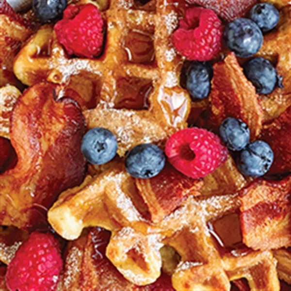 receta Bacon Baked Waffle