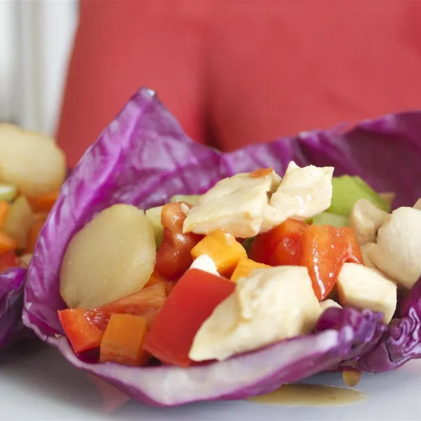 receta Wraps De Pollo Y Repollo