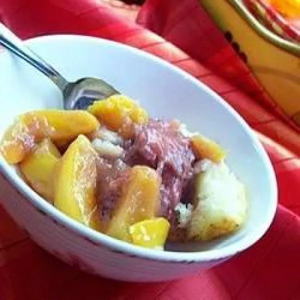 receta Peach Berry Cobbler